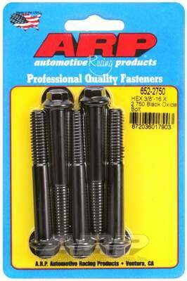 ARP 3/8-16 X 2.750 hex black oxide bolts - 652-2750