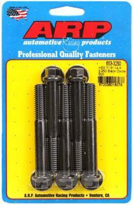 ARP 7/16-14 X 3.250 hex black oxide bolts - 653-3250