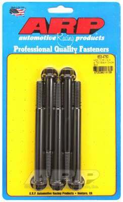 ARP 7/16-14 X 4.750 hex black oxide bolts - 653-4750