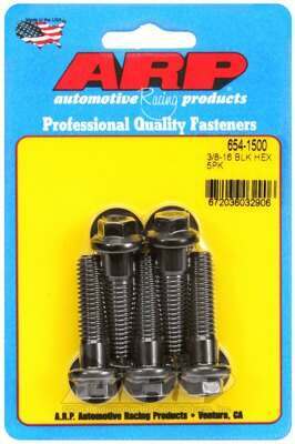ARP 3/8-16 x 1.500 hex 7/16 wrenching black oxide bolts - 654-1500