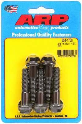 ARP 3/8-16 x 1.750 hex 7/16 wrenching black oxide bolts - 654-1750