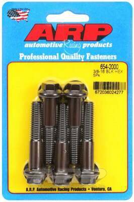 ARP 3/8-16 x 2.000 hex 7/16 wrenching black oxide bolts - 654-2000