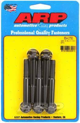 ARP 3/8-16 x 2.750 hex 7/16 wrenching black oxide bolts - 654-2750