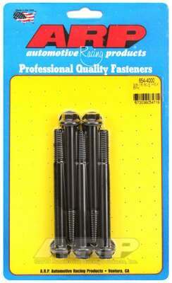 ARP 3/8-16 x 4.000 hex 7/16 wrenching black oxide bolts - 654-4000