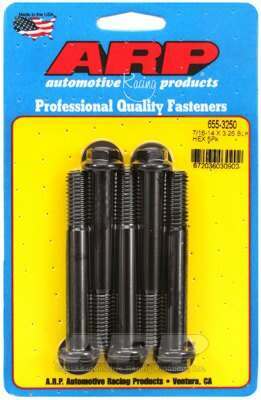 ARP 7/16-14 X 3.250 hex 1/2 wrenching black oxide bolts - 655-3250