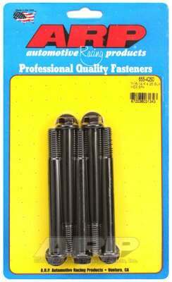ARP 7/16-14 X 4.250 hex 1/2 wrenching black oxide bolts - 655-4250