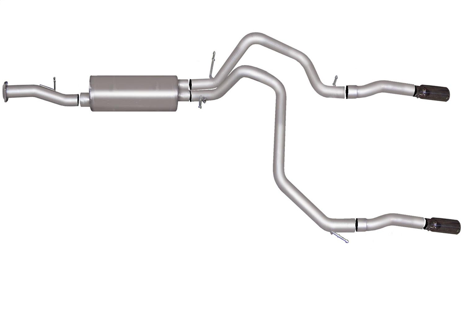 Gibson Exhaust Cat-Back Dual Split Exhaust System; Stainless (2007-2009 Tahoe LS, Tahoe LT, Tahoe LTZ, Yukon SLT, Yukon SLE) - 65569