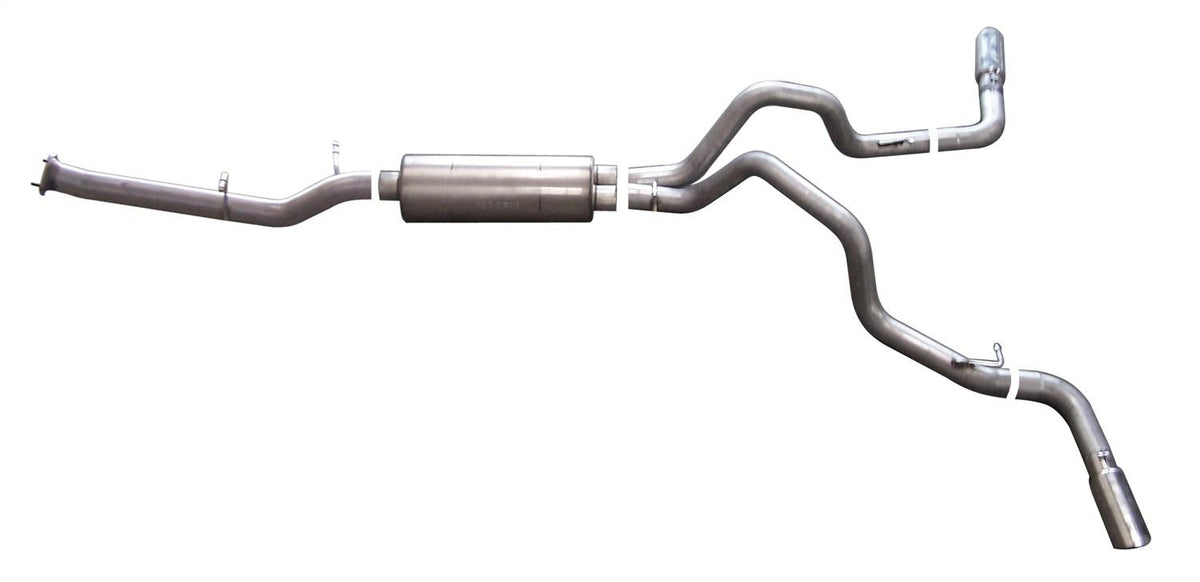 Gibson Exhaust Cat-Back Dual Extreme Exhaust System; Stainless (2007-2010 Silverado 2500 HD, Sierra 2500 HD) - 65632