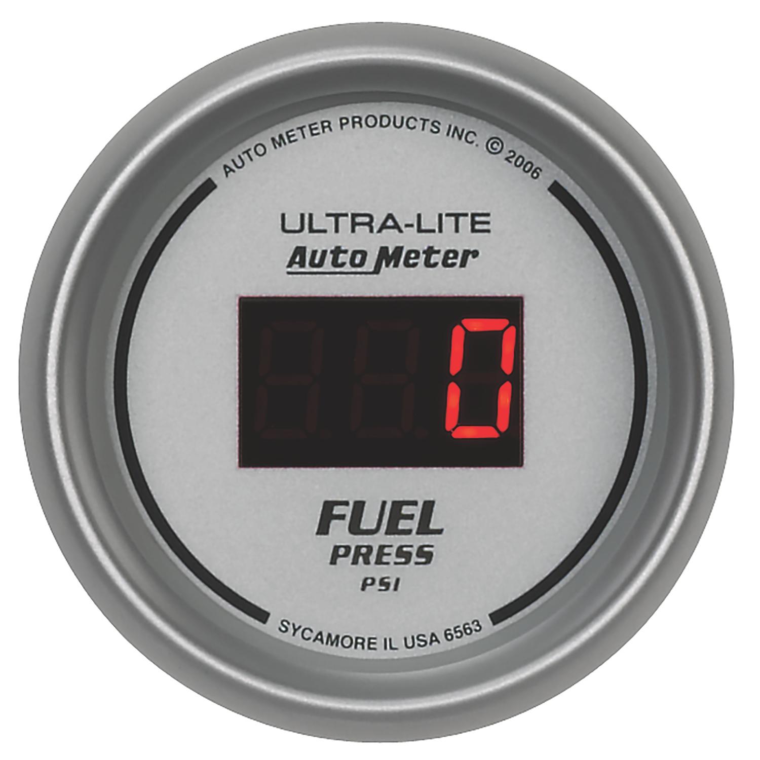 Auto Meter 2-1/16" FUEL PRESSURE, 5-100 PSI, ULTRA-LITE DIGITAL - 6563