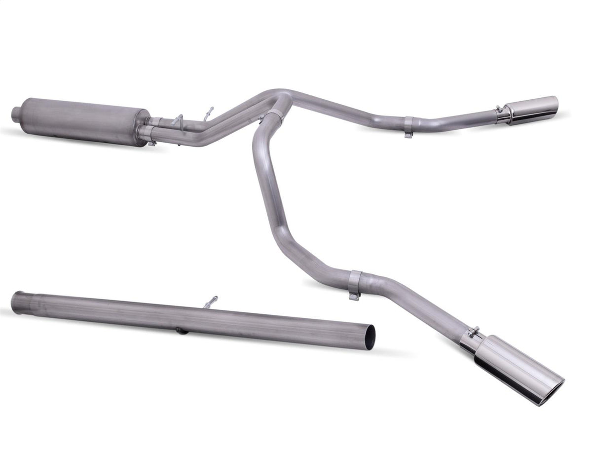 Gibson Exhaust Cat-Back Dual Extreme Exhaust System; Stainless (2022-2023 GMC, Chevrolet Fitment) - 65714