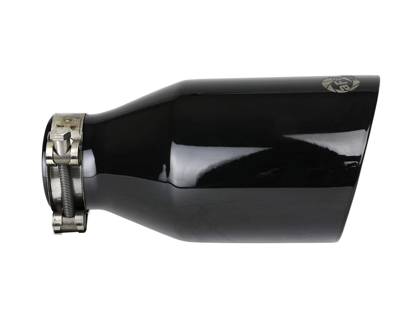 AFE MACH Force-Xp 409 Stainless Steel Clamp-on Exhaust Tip Black (2-1/2 IN Inlet x 4-1/2 IN Outlet x 9 IN L) - 49T25454-B091