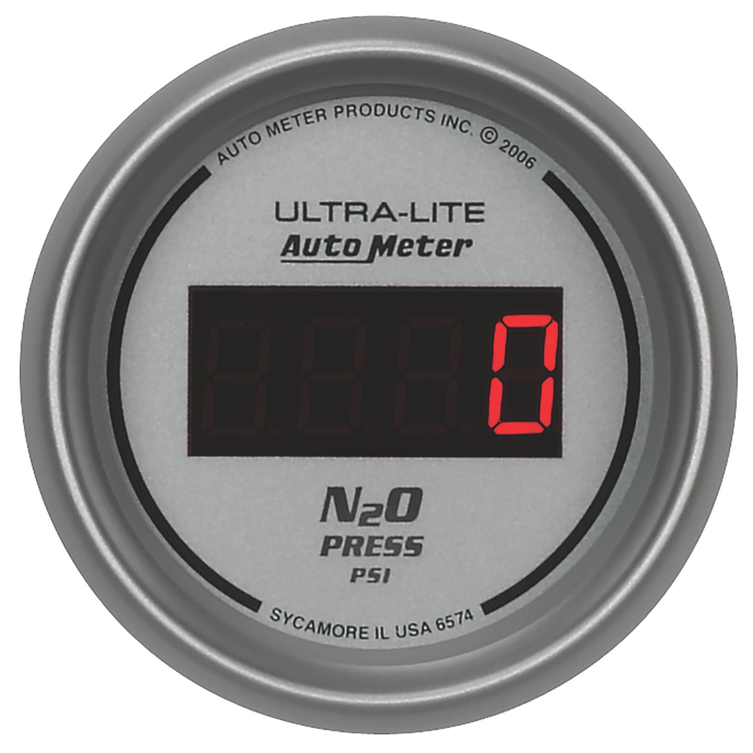 Auto Meter 2-1/16" NITROUS PRESSURE, 0-1600 PSI, ULTRA-LITE DIGITAL - 6574