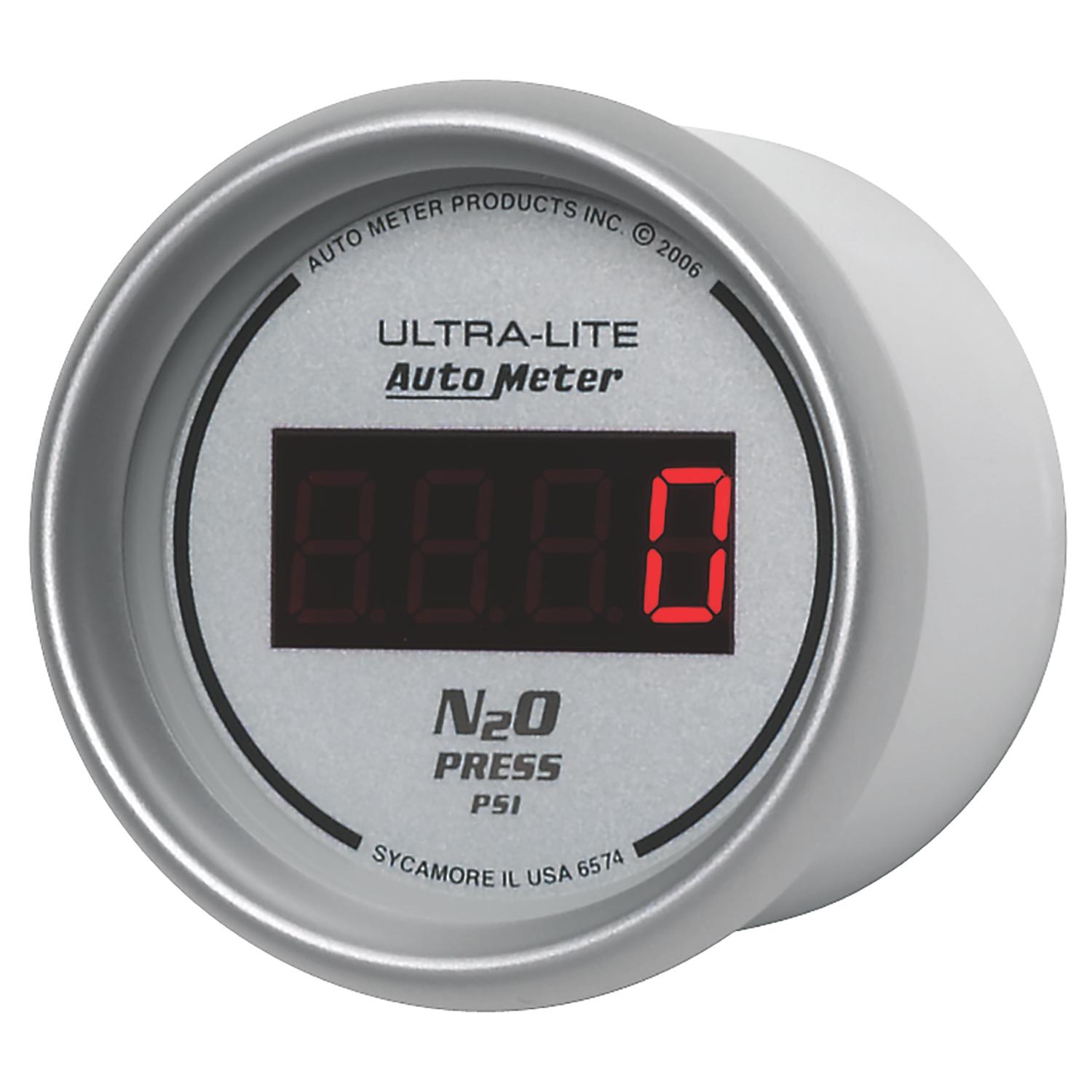 Auto Meter 2-1/16" NITROUS PRESSURE, 0-1600 PSI, ULTRA-LITE DIGITAL - 6574