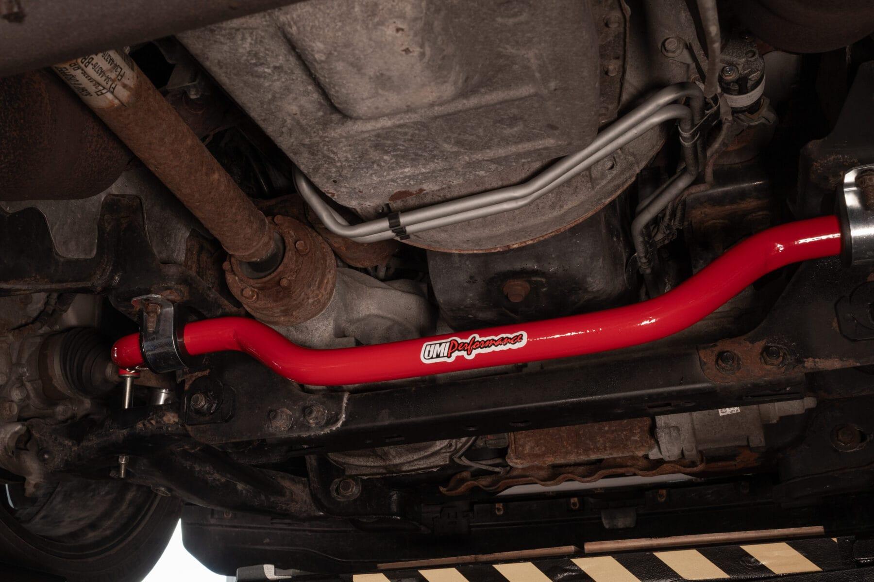 UMI Performance Front Sway Bar, 1-1/2″ Solid - Red (2015-2020 F-150) - 6579-R