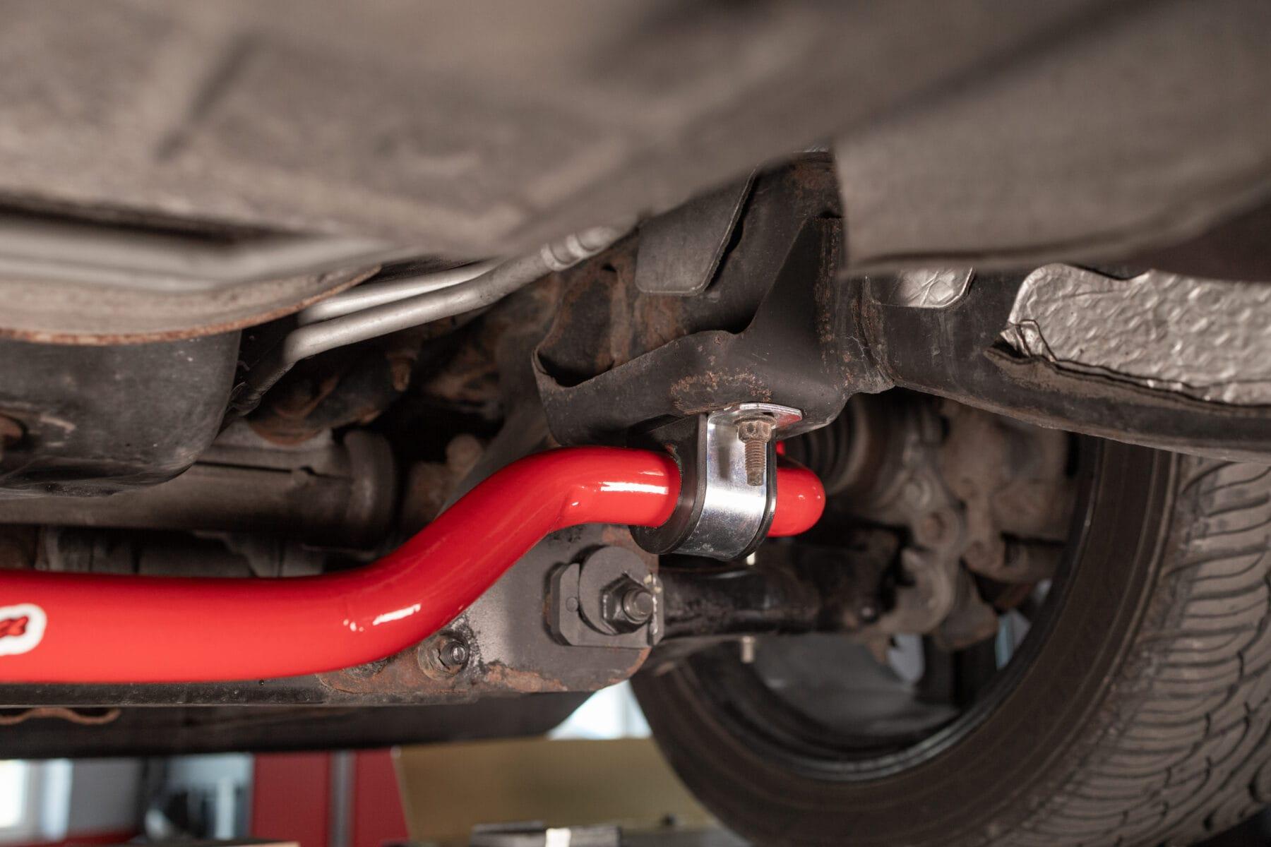 UMI Performance Front Sway Bar, 1-1/2″ Solid - Red (2015-2020 F-150) - 6579-R