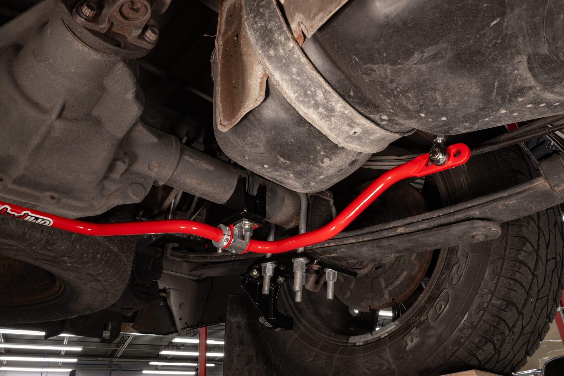 UMI Performance Rear Sway Bar, 1″ Solid - Red (2015-2025 F-150) - 6580-R