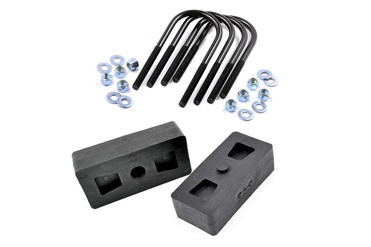Rough Country 1 Inch Block and U-Bolt Kit 97-03 Ford F-150 2WD/4WD (1997-2008 F-150) - 6581