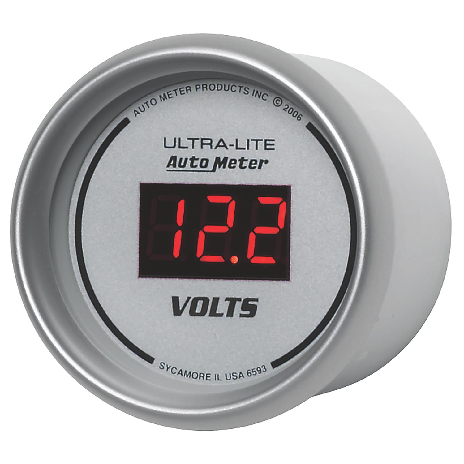 Auto Meter 2-1/16" VOLTMETER, 8-18V, ULTRA-LITE DIGITAL - 6593