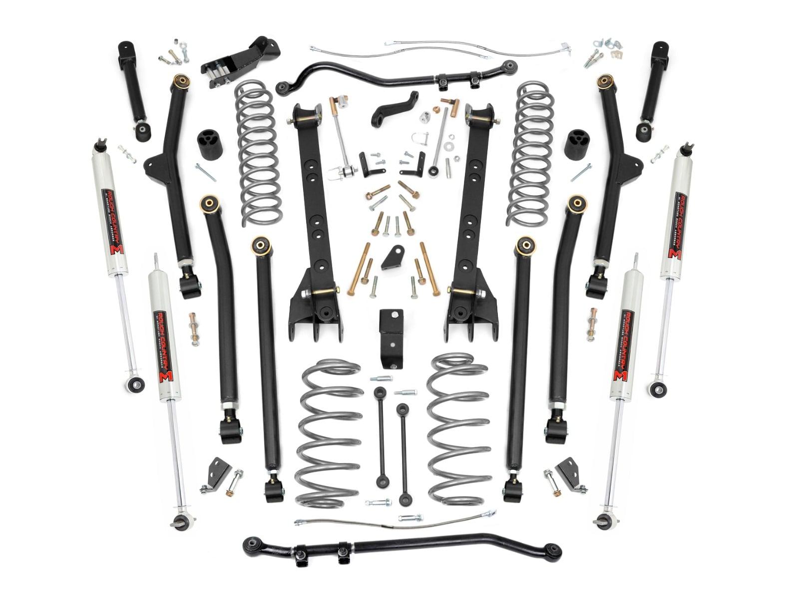 Rough Country 6 Inch Lift Kit Long Arm M1 Jeep Wrangler TJ 4WD (1997-2006) (1997-2006 Wrangler) - 65940