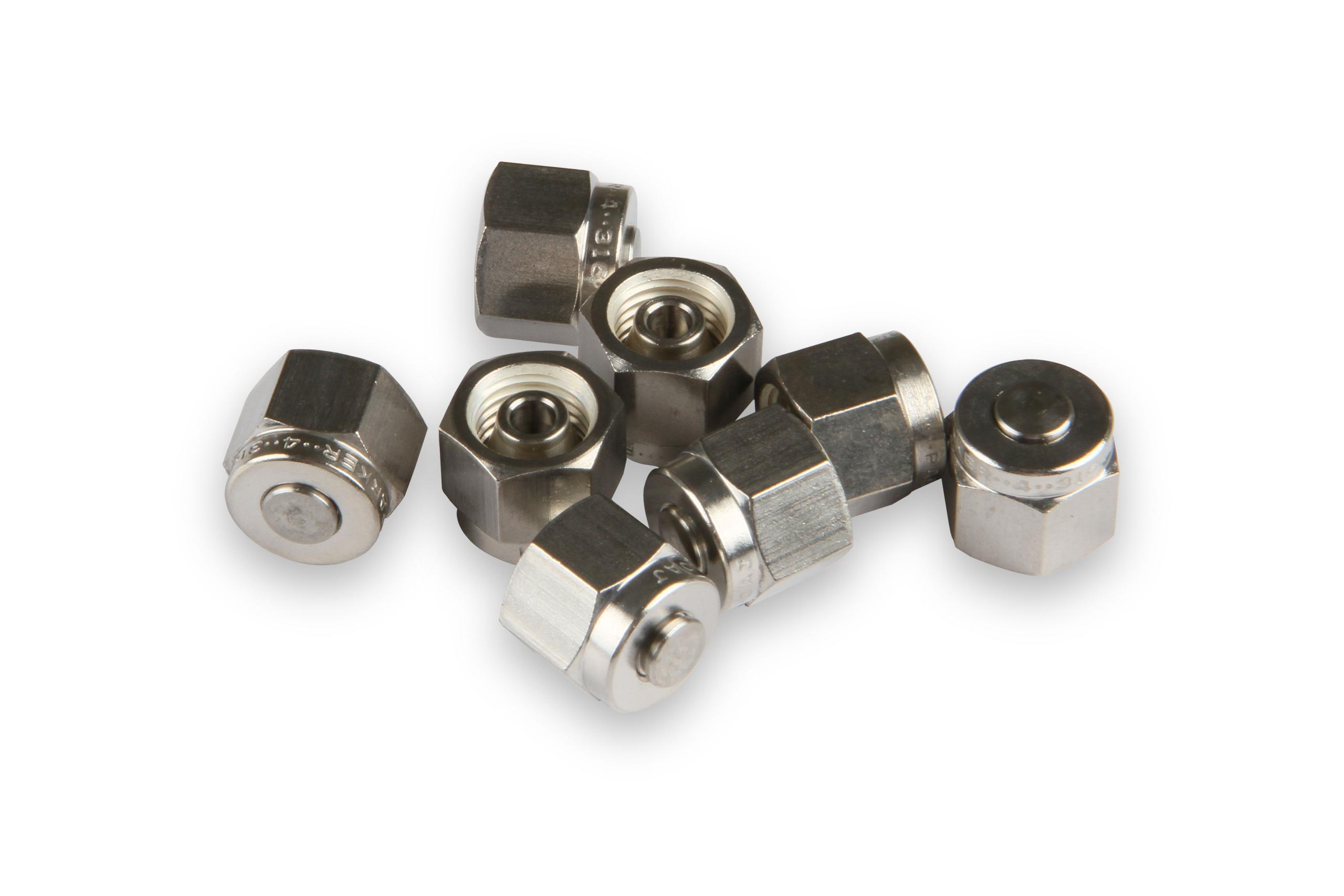 Holley 1/4" Stainless EGT Cap - 8 pack.  - 543-164