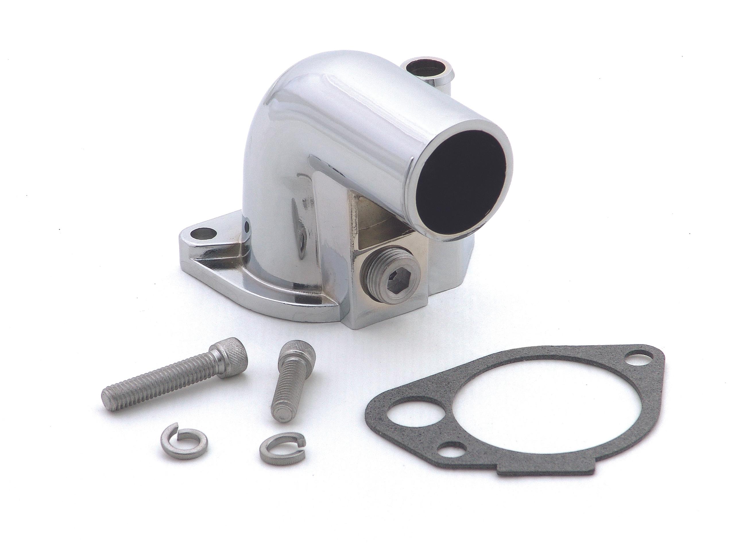 Mr. Gasket Water Neck - Chrome.  - 9713