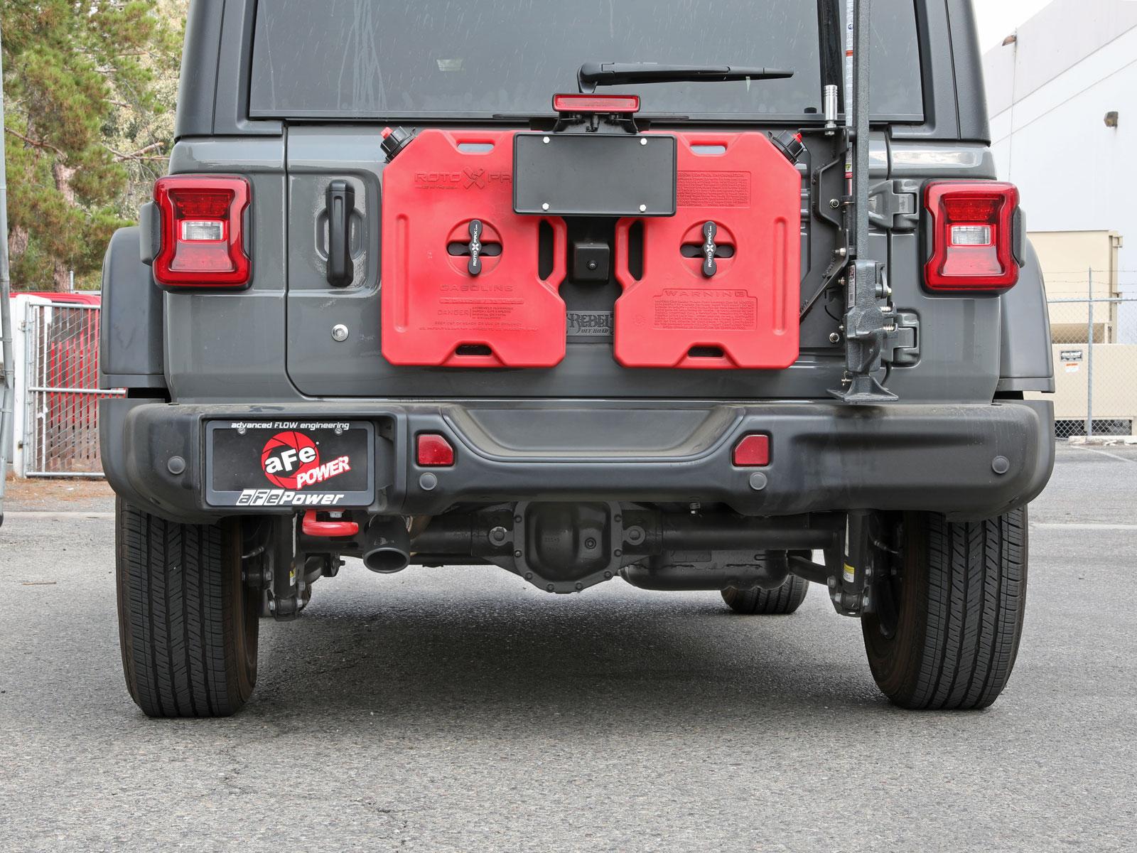 AFE Axle-Back Exhaust System (2018-2020 Jeep Wrangler L4-2.0L(t) / V6-3.6L) - 49-48070-1B