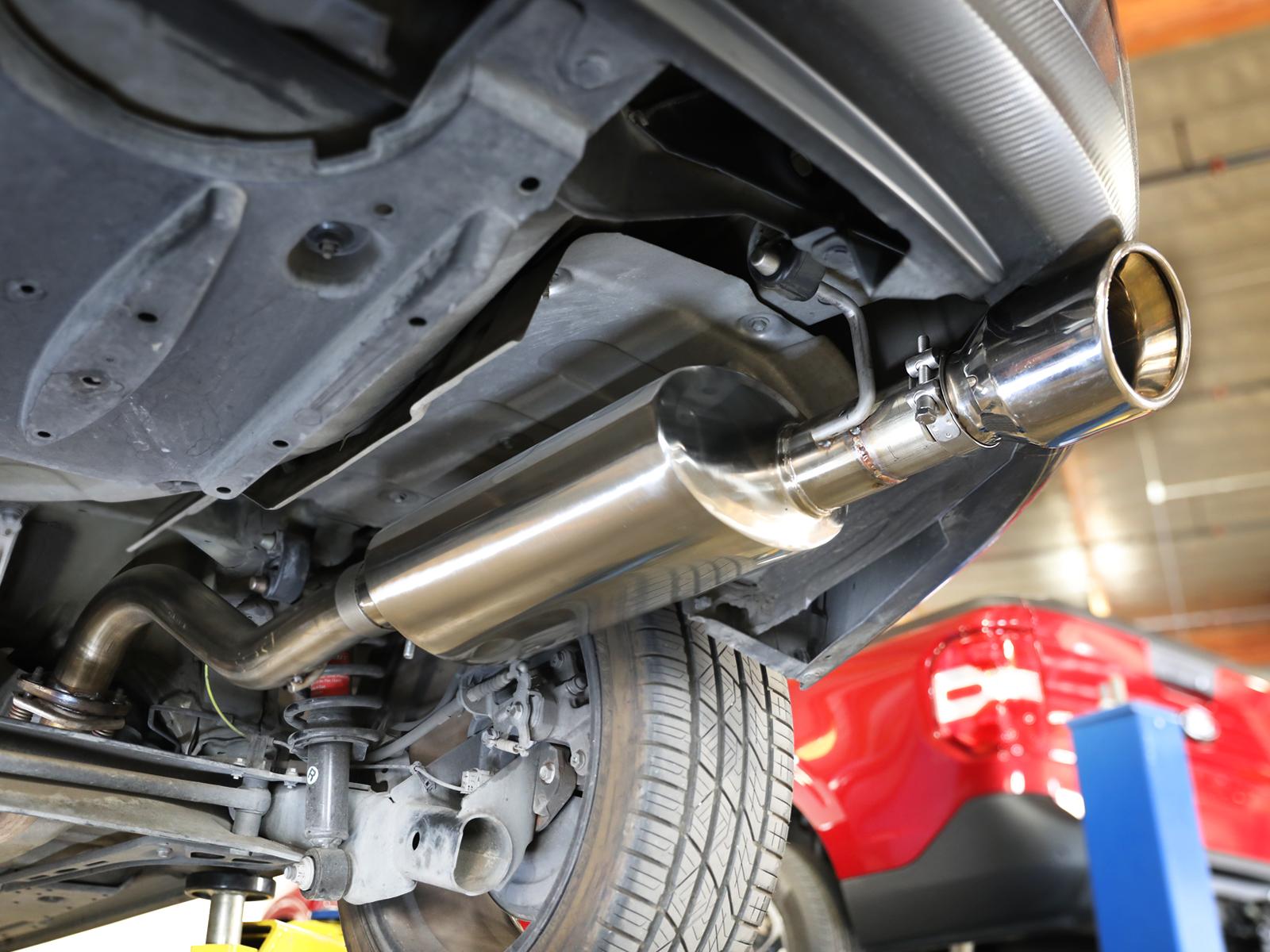 AFE Takeda 2-1/2 IN 304 Stainless Steel Axle-Back Exhaust System w/ Polished Tip (2014-2019 Corolla) - 49-36083-P