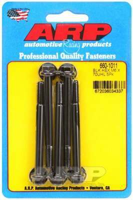 ARP M6 x 1.00 x 70 hex black oxide bolts - 660-1011