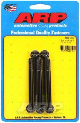 ARP M6 x 1.00 x 75 hex black oxide bolts - 660-1012