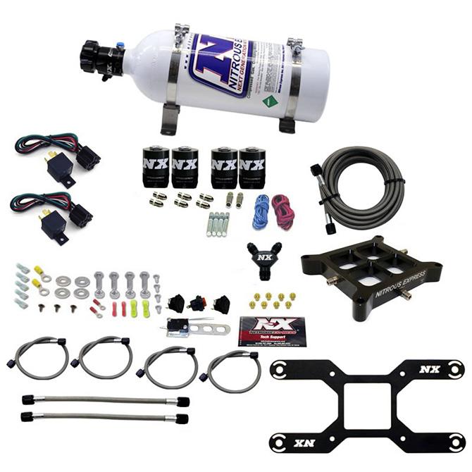 Nitrous Express 4150 Dual Stage Billet Crossbar, (50-300 & 100-500Hp) With 5Lb Bottle. - 66042-05
