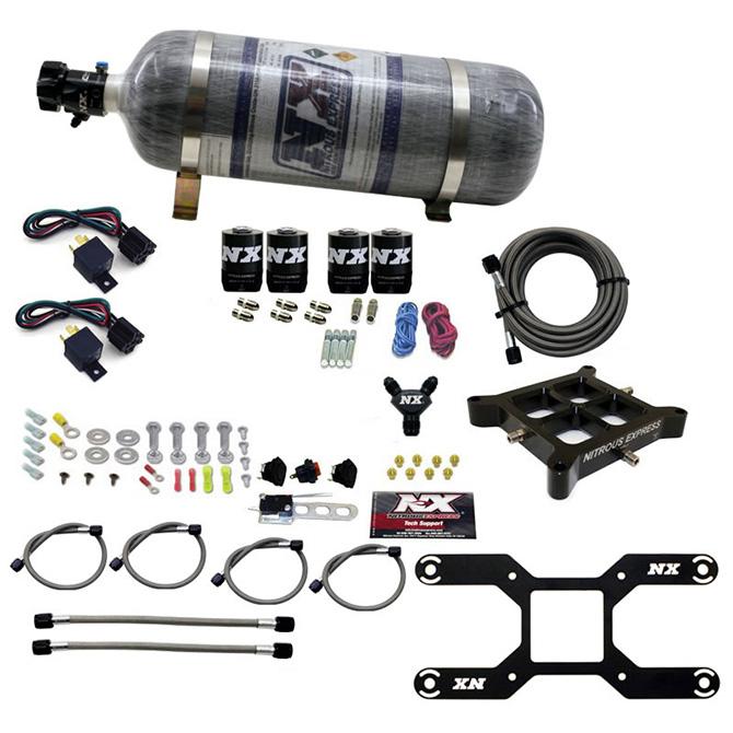 Nitrous Express 4150 Dual Stage Billet Crossbar, (50-300 & 100-500Hp) With Composite Bottle. - 66042-12