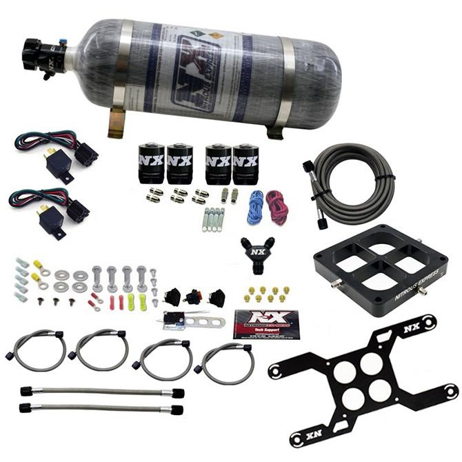 Nitrous Express Dominator Dual Stage Billet Crossbar, (50-300 & 100-500Hp) W/ Composite Bottle. - 66047-12