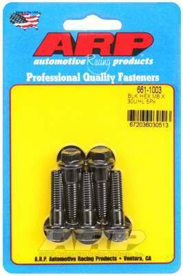ARP M8 x 1.25 x 30 hex black oxide bolts - 661-1003