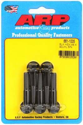 ARP M8 x 1.25 x 40 hex black oxide bolts - 661-1005