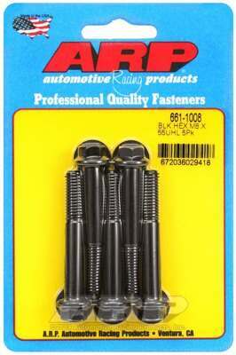 ARP M8 x 1.25 x 55 hex black oxide bolts - 661-1008