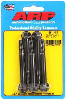 ARP M8 x 1.25 x 70 hex black oxide bolts - 661-1011