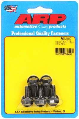 ARP M8 x 1.25 x 16 hex black oxide bolts - 661-1017