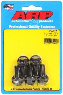 ARP M10 x 1.50 x 20 hex black oxide bolts - 662-1001