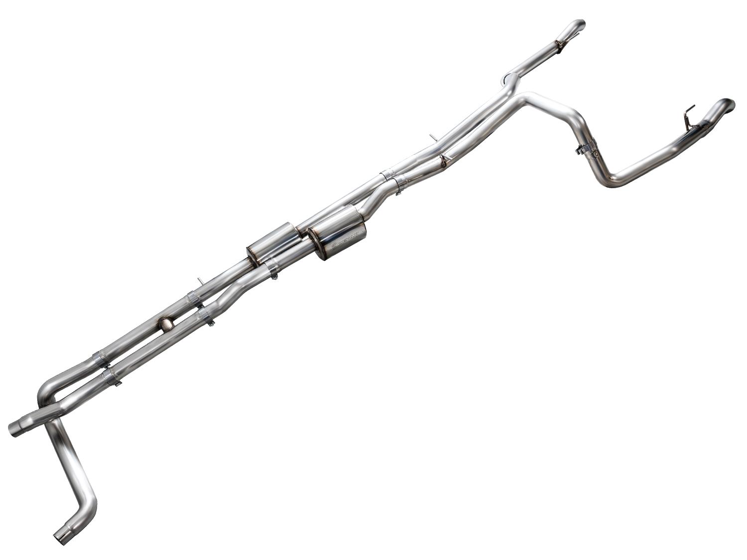 AWE 0FG Catback Split Rear Exit Exhaust for 4th Gen Silverado/Sierra 1500 6.2L - 3015-31202