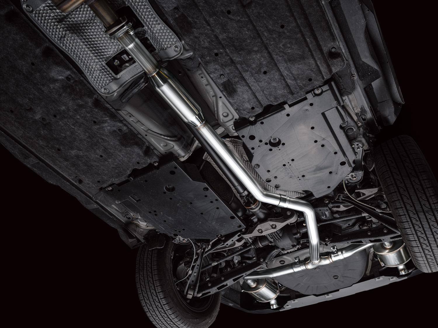 AWE 0FG Exhaust - Dual BashGuards (2020+ Subaru Outback 2.4T) - 3015-38246