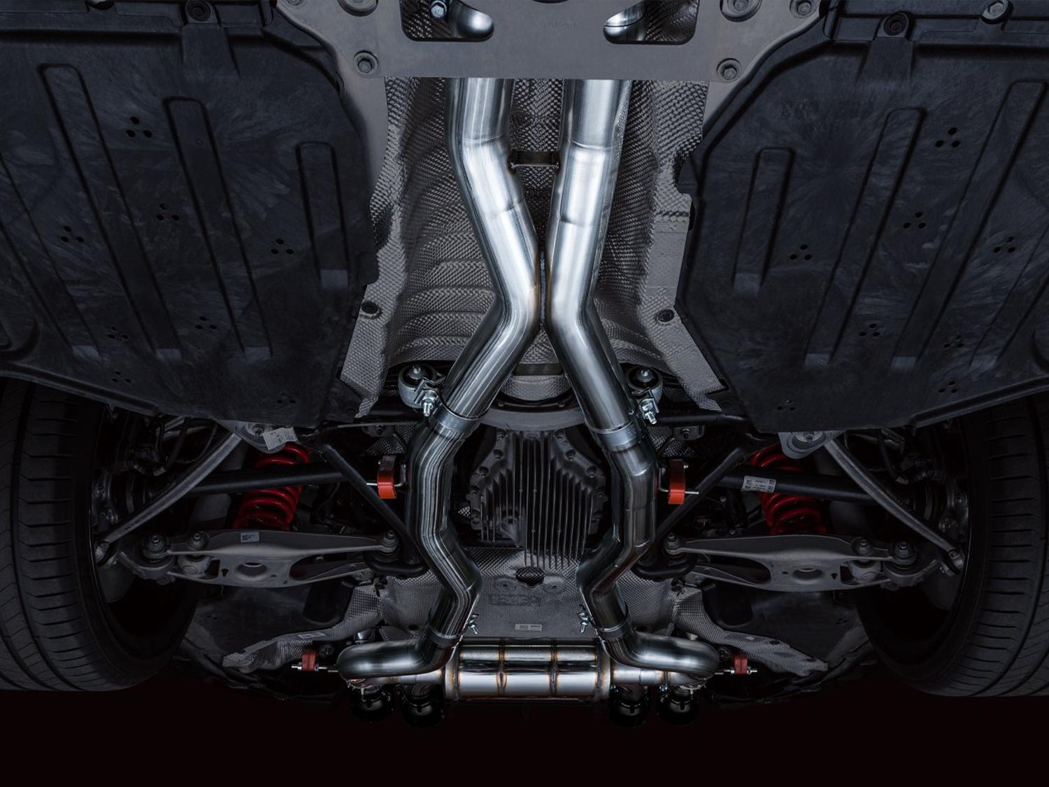 AWE SwitchPath  Catback Exhaust - Diamond Black Tips  (2021+ BMW G8X M3 / M4) - 3025-42480