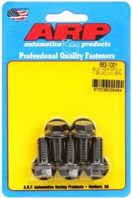 ARP M10 x 1.25 x 20 hex black oxide bolts - 663-1001