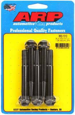 ARP M10 x 1.25 x 80 hex black oxide bolts - 663-1010