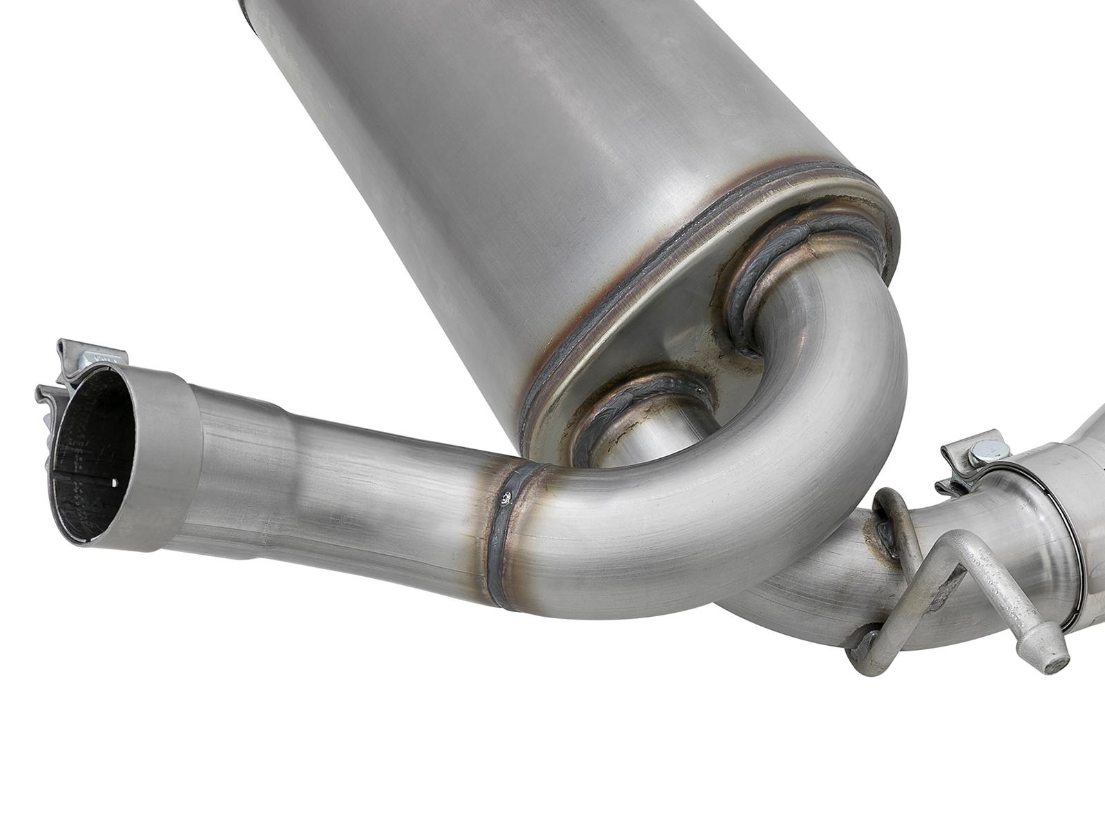 AFE Rebel Series 2-1/2 IN 409 Stainless Steel Axle-Back Exhaust w/ Polished Tips - 49-48061-P