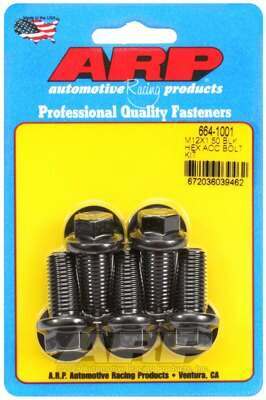 ARP M12 x 1.50 x 25 hex black oxide bolts - 664-1001
