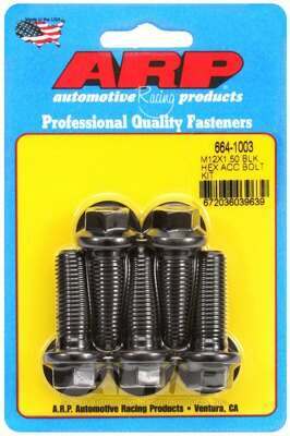 ARP M12 x 1.50 x 35 hex black oxide bolts - 664-1003