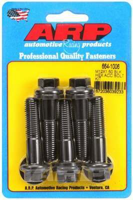 ARP M12 x 1.50 x 50 hex black oxide bolts - 664-1006