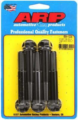 ARP M12 x 1.50 x 80 hex black oxide bolts - 664-1009