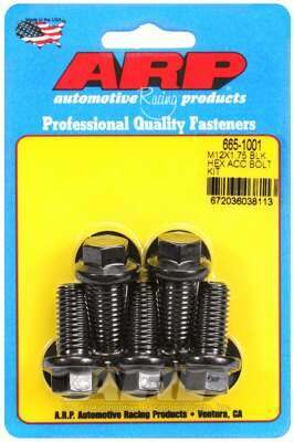 ARP M12 x 1.75 x 25 hex black oxide bolts - 665-1001