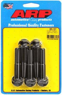ARP M12 x 1.75 x 60 hex black oxide bolts - 665-1007